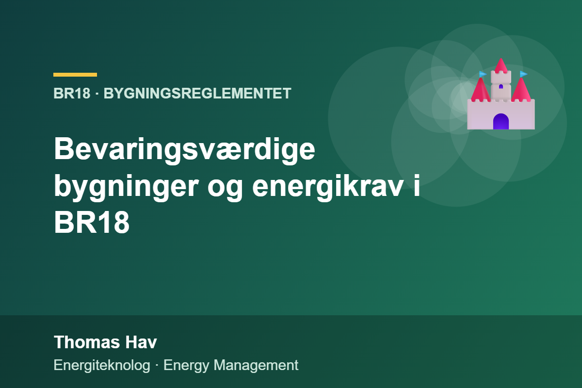 Bevaringsværdige bygninger og energikrav i BR18 – Thomas Hav, energiteknolog