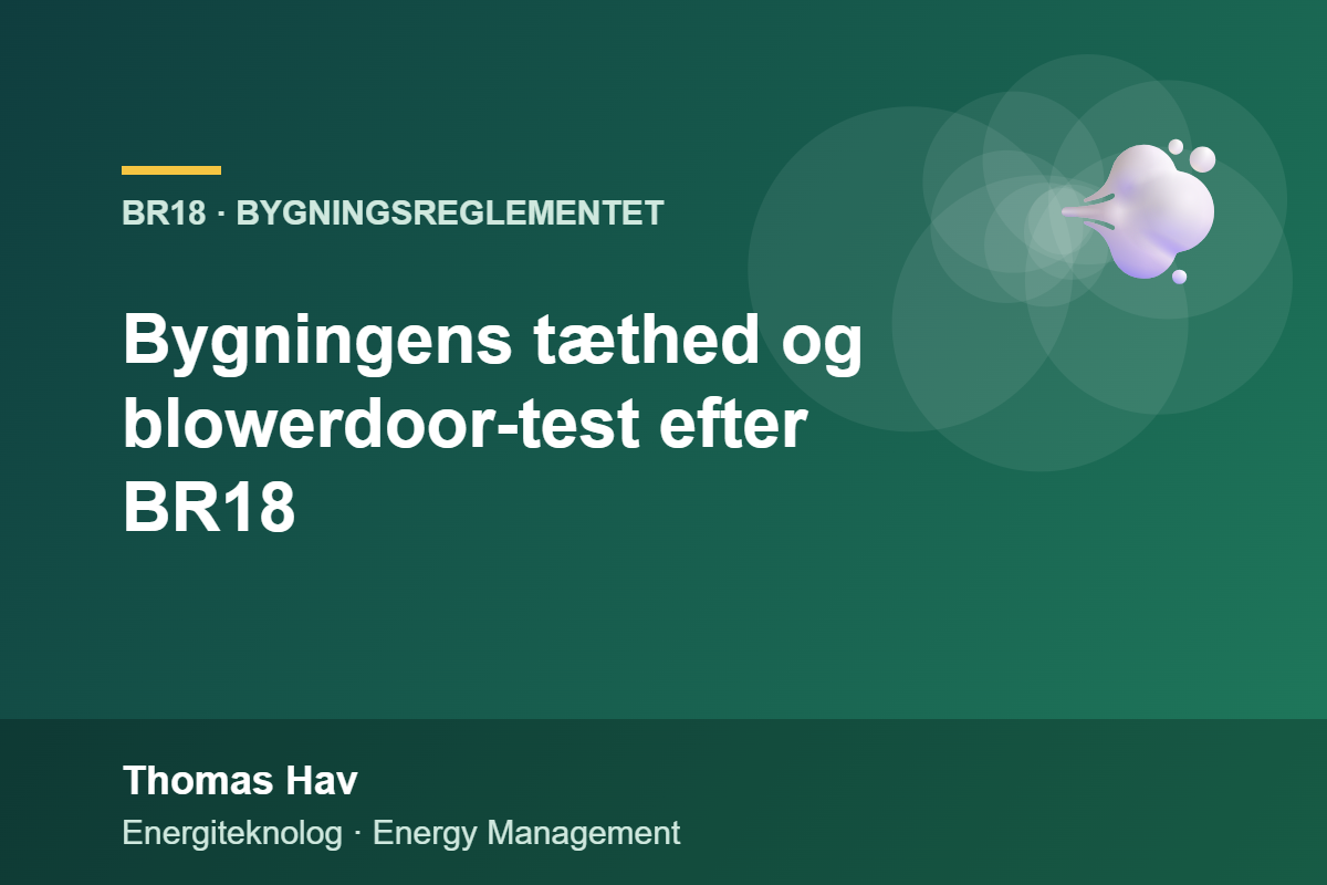 Bygningens tæthed og blowerdoor-test efter BR18