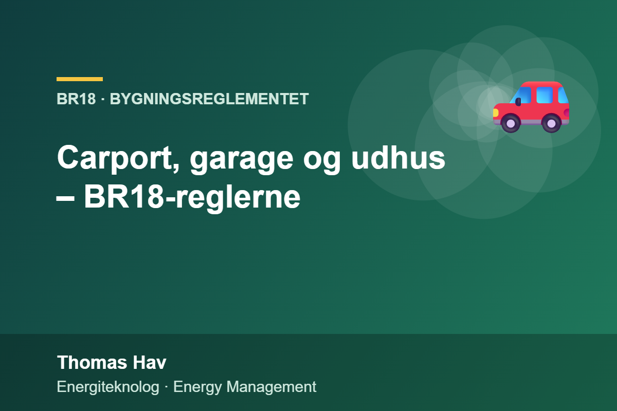 Carport, garage og udhus – BR18-reglerne