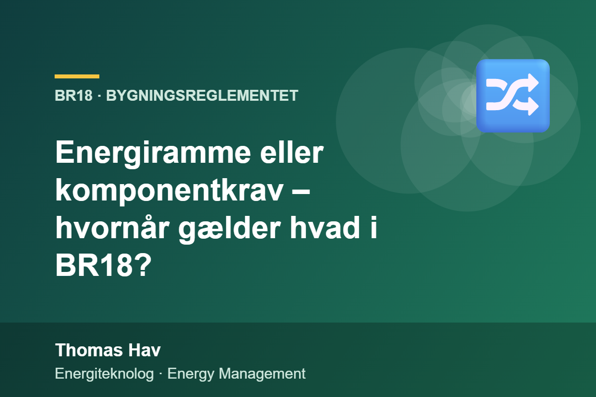 Energiramme eller komponentkrav – hvornår gælder hvad i BR18?