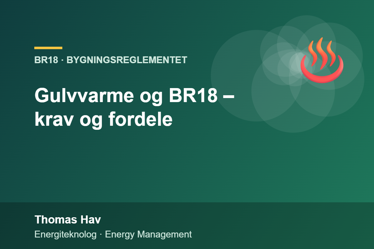 Gulvvarme og BR18 – krav og fordele