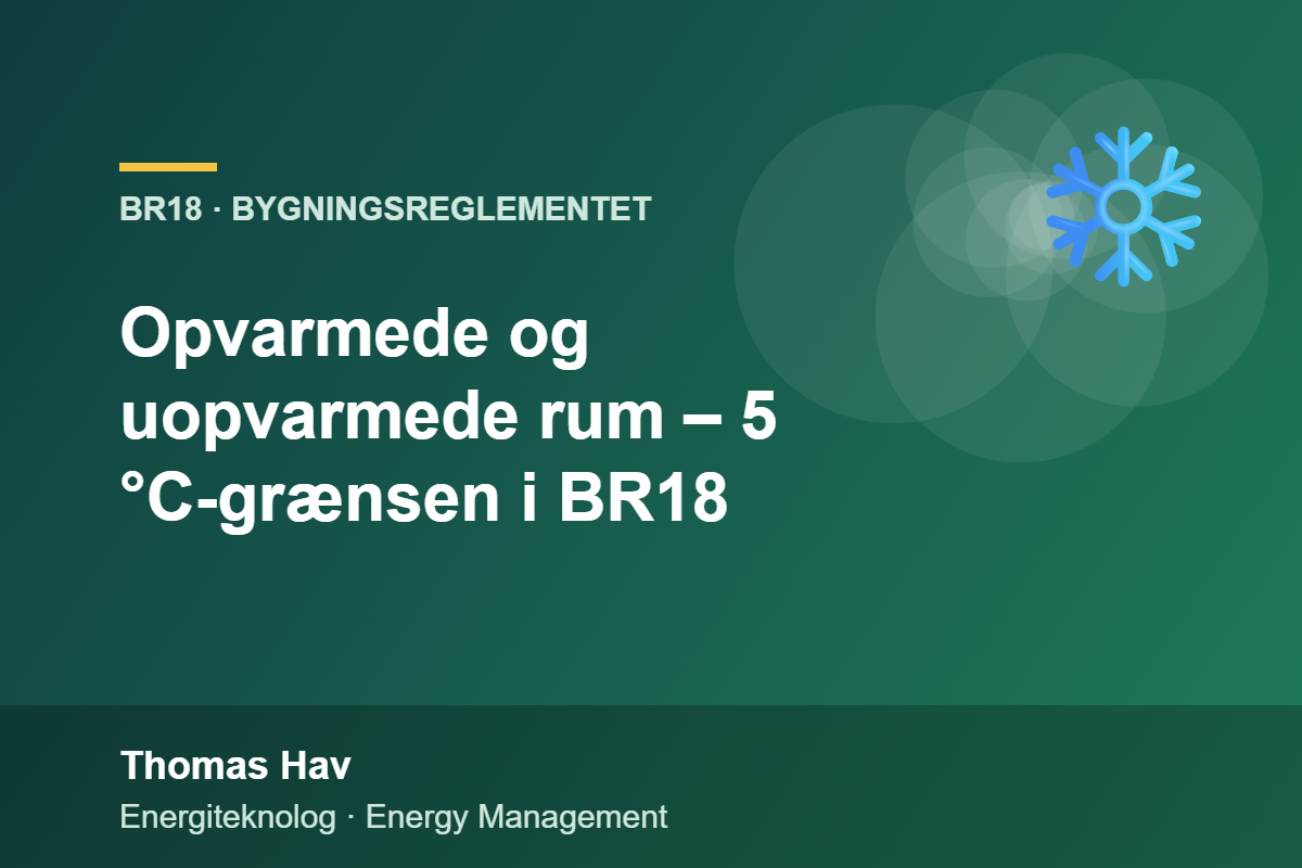 Opvarmede og uopvarmede rum – 5 °C-grænsen i BR18