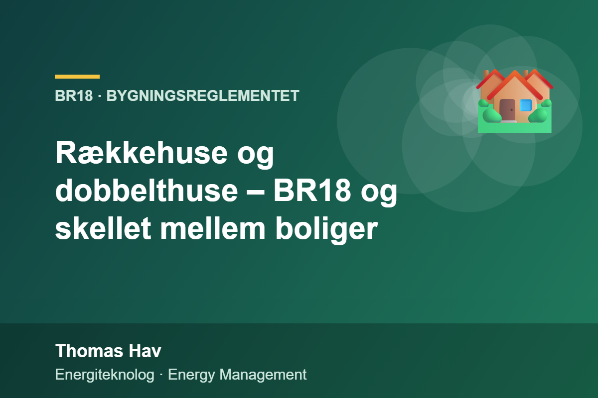 Rækkehuse og dobbelthuse – BR18 og skellet mellem boliger – Thomas Hav, energiteknolog