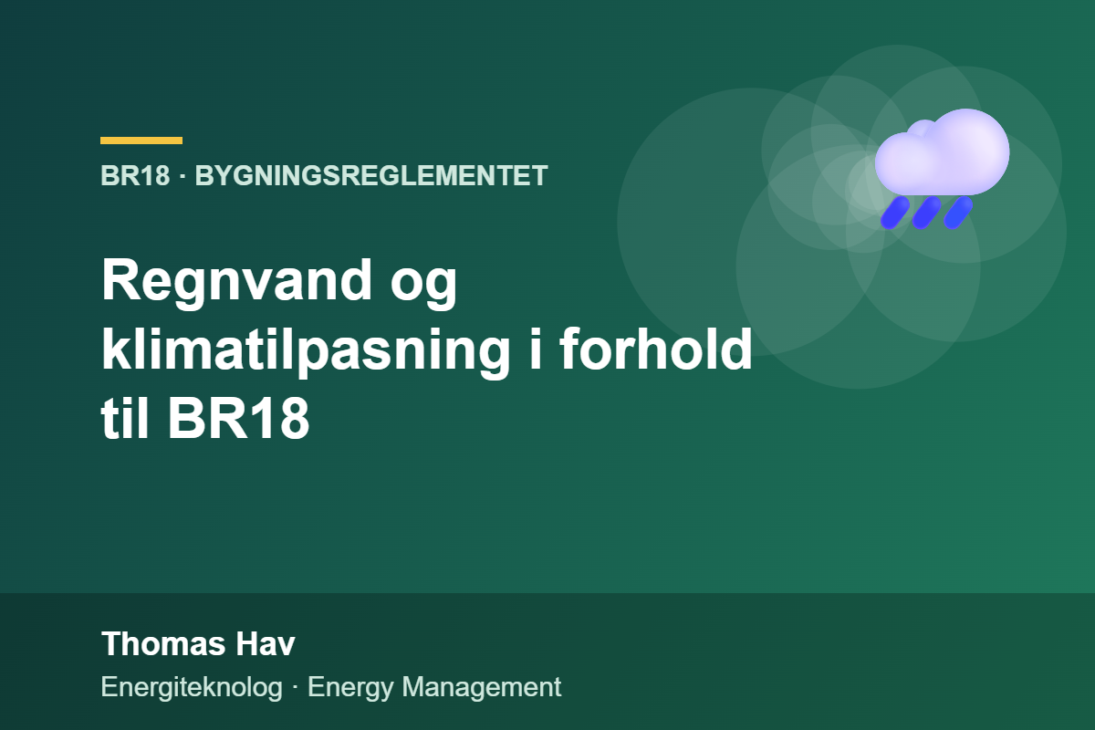 Regnvand og klimatilpasning i forhold til BR18