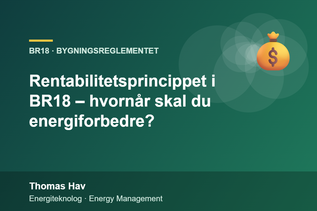 Rentabilitetsprincippet i BR18 – hvornår skal du energiforbedre?