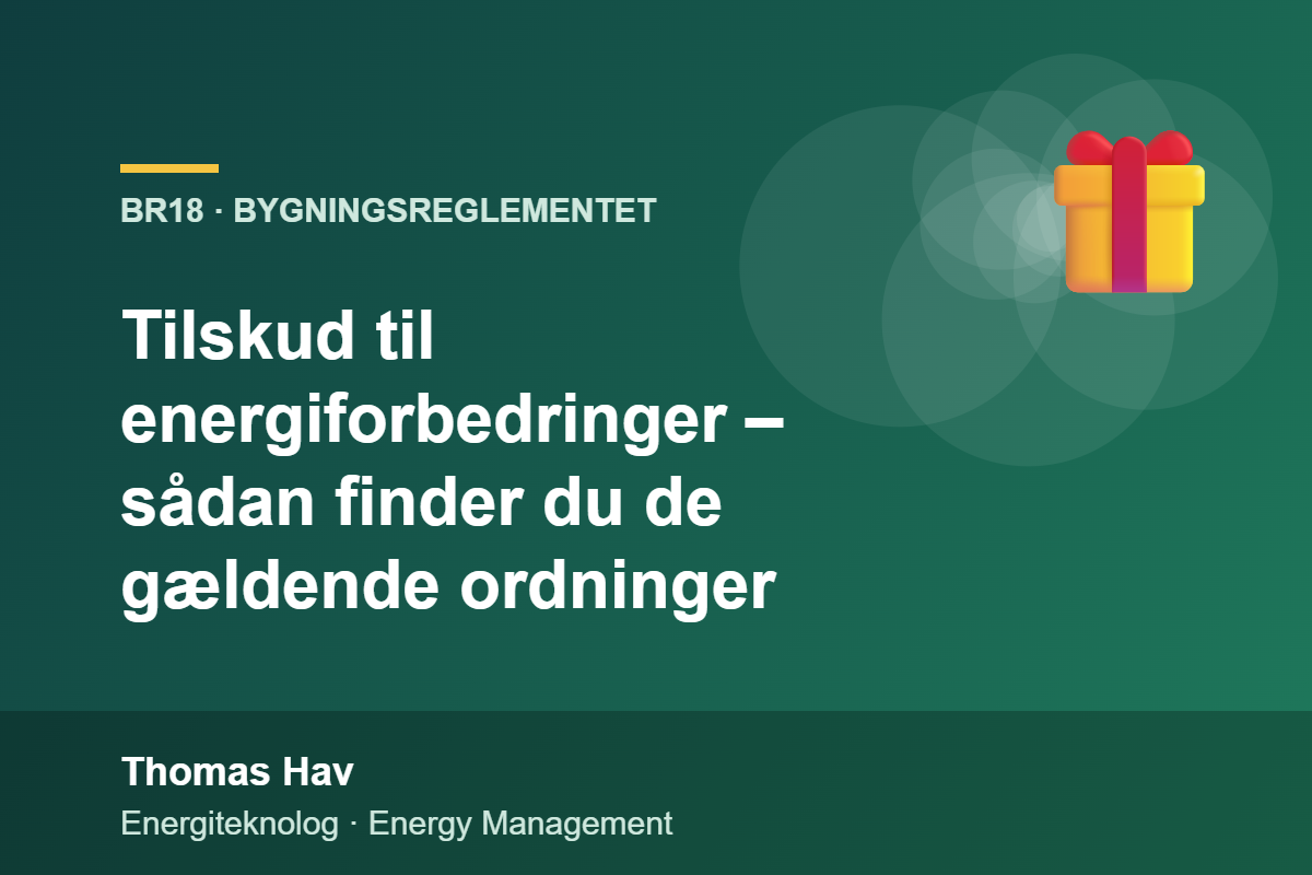 Tilskud til energiforbedringer – sådan finder du de gældende ordninger – Thomas Hav, energiteknolog