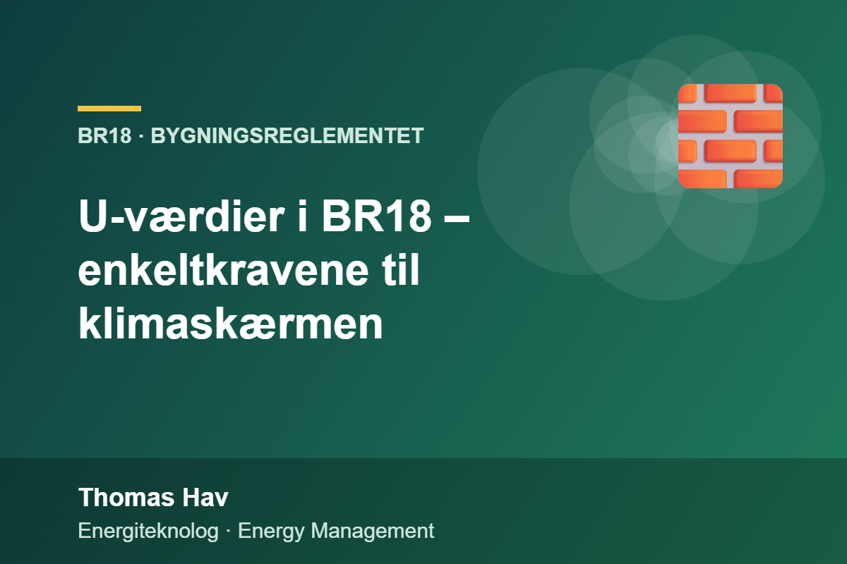 U-værdier i BR18 – enkeltkravene til klimaskærmen
