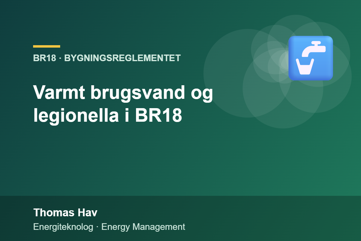 Varmt brugsvand og legionella i BR18